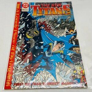 Vintage DC The New Titans Comic Book #61 1989 Batman A Lonely Place Of Dying 4/5